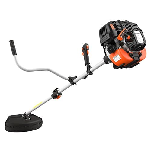 Image of FUXTEC FX-4MS131 Petrol Strimmer & Brush Cutter | 31cc 4-Stroke Petrol Grass Trimmer with Line Head, Blade & Comfort Strap