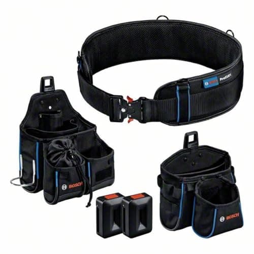 Image of Bosch Professional ProClick Tool Belt kit with 1 x Belt 93 (Size S/M), 1 x GWT 4 Bag, 1 x GWT 2 Bag, 2 x ProClick Holders