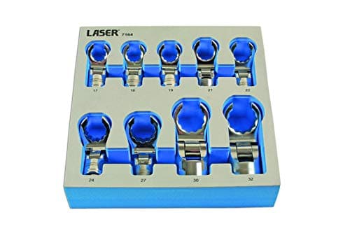 Image of Laser 7164 Flexible Crows Foot Wrench Set 1/2"D 9pc, Blue