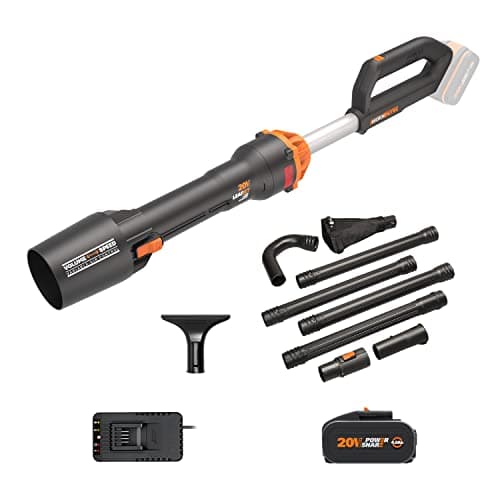 Image of WORX NITRO 18V(20V MAX) Cordless Leaf Blower WG543E.1 Brushless Blower,Max.209km/h Air Speed, Max.696m³/h Air Flow,2-Speed Control, PowerShare, 1*4.0Ah Battery,1*2A Charger,W/GUTTERPRO Kit&Wide Nozzle