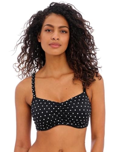 Image of Freya Jewel Cove Bralette Bikini Top Black Black 30DD