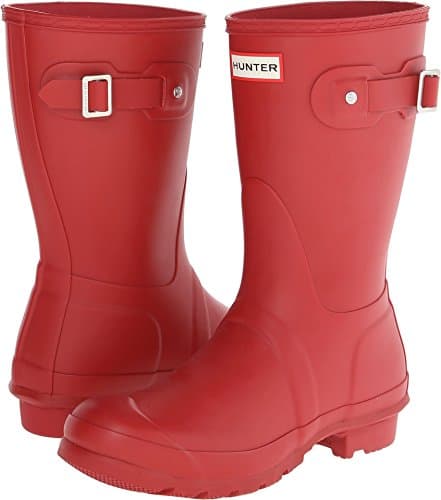 Image of Hunter Original Short, Women's Wellington Boots, Red (Military Red), 8 UK (42 EU)