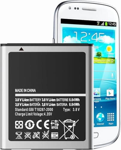 Image of ZAMLINK Battery for Samsung Galaxy S3 Mini, [1500 M] High Capacity Replacement Battery for Galaxy S3 Mini GT-i8190|Ace 2 GT-i8160|S7568|S Duos GT-S7562|S7568