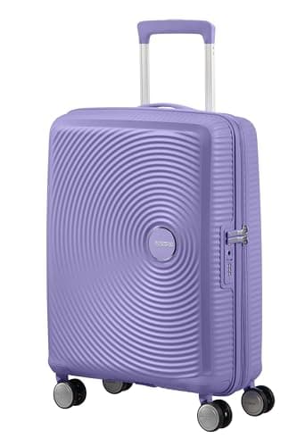 Image of American Tourister Soundbox - Hand Luggage Suitcase 55 x 40 x 20/23 cm - Hard Shell Cabin Trolley for EasyJet & Most Airlines, Expandable, 35.5/41L, Lavender (Lavender)