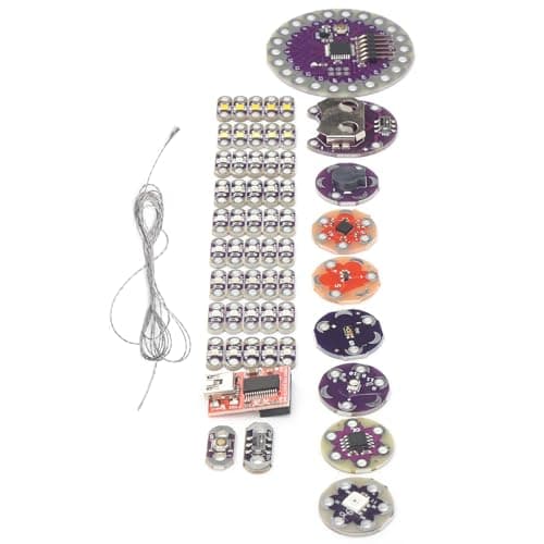 Image of Walfront Lilypad Electronics Starter Kit, Conductive Thread, LED Sensor Module, Wearable Electronic Textiles for Projects
