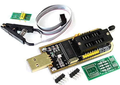 Image of CH341A 24 25 Series EEPROM Flash BIOS USB Programmer with Software & Driver + SOIC8 SOP8 Clip Adapter module