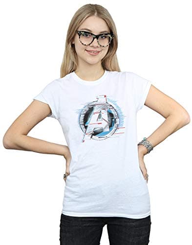 Image of Marvel Women's Avengers Endgame Team Tech Logo T-Shirt White XX-Large