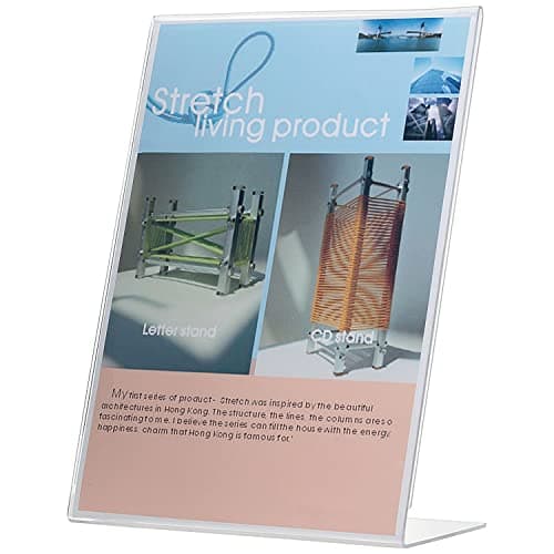 Image of Q-Connect Slanted Sign Holder L-Shape Side-Loading A4