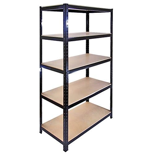 Image of The Shopfitting Shop 5 Tier Boltless Garage Shelving Workshop Storage Racking Shelves Heavy Duty Metal 1800 x 900 x 400