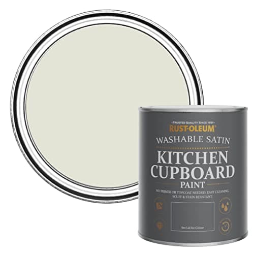 Image of Rust-Oleum Beige Scrubbable Kitchen Cupboard Paint in Satin Finish - Portland Stone 750ml