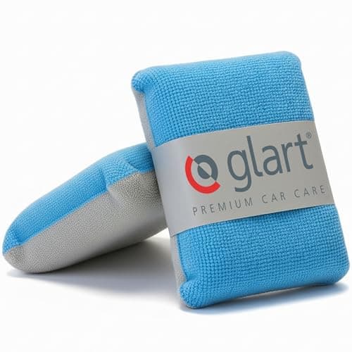 Image of Glart Set of 2 Sponge Car Care, Blue/Grey, Microfibre Material, Drying Cloth Against Fog Windscreen, Polyester, polyamide