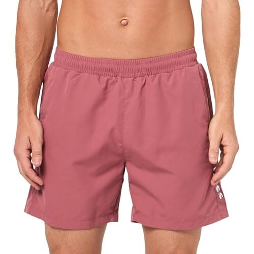 Image of BOSS Men's Vertical Logo Swim Trunk, Red Potato, S