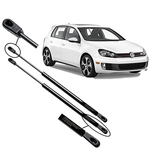 Image of Ramor Strutz 2x Tailgate Gas Struts Compatible with a VW Golf Mk6 Hatchback A6, 5K 2008-2012. Tailgate Gas Springs Replacement for 5K6827550D and others.