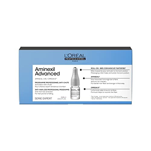 Image of L'Oréal Professionnel Strengthening Hair Treatment Against Hair Loss For Fuller Hair, Aminexil Advanced Anti-Hair Loss Activator Treatment, 10 x 6 ml