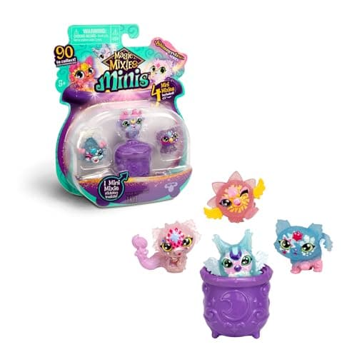 Image of Magic Mixies Mini Figures - Pack of 4, 90 Mixlings in 5 Collector's Teams With Special Skills, From 3 Years+, Common Rare and Extremely Rare - Famosa