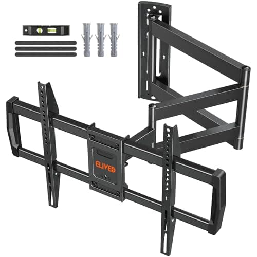 Image of ELIVED 962mm Long Arm TV Wall bracket for Most 42-75 Inch TVs, Long Extension Corner TV Mount, Full Motion Wall Mount Bracket Swivel and Tilt, Holds up to 45KG. Max VESA 600x400mm, EV3038