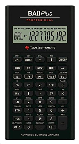 Image of Texas Instruments BAII Plus Professional Pocket Calculator