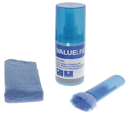 Image of Valueline VLC-CK200 3-in-1 screen cleaning kit with 200 ml of liquid (cloth, brush)