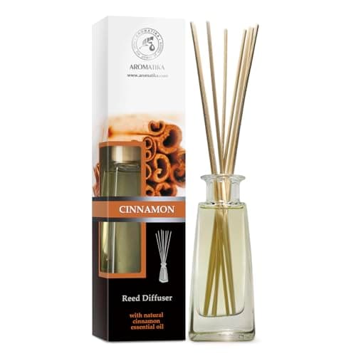 Image of AROMATIKA Cinnamon Reed Diffuser 100ml – Scented Diffuser with Sticks, Natural Cinnamon Essential Oil, Long Lasting Room Fragrance & Air Freshener, Warm Aromatherapy Scent for Home, Office & Spa
