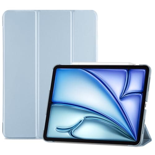 Image of ProCase Smart Case for iPad Air 11-inch M4 (2026, 8th Gen) / M3 (2025) / M2 (2024) & 10.9 Inch iPad Air 5th (2022) & 4th (2020) – Protective Hard Back Cover with Auto Sleep/Wake - Skyblue