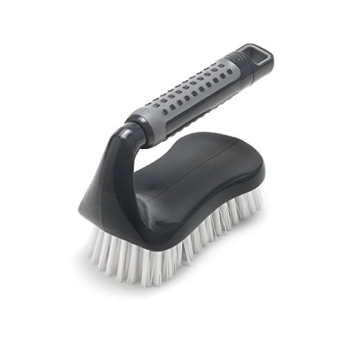 Image of Addis ComfiGrip Floor Scrub Brush with Iron Handle, Metallic Graphite, 7 x 16 x 11 cm, 517700