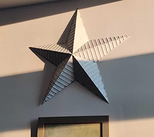 Image of Maison Amish Style Large Metal Decorative Oversized 74cm Star Wall Mounted Decor (White)