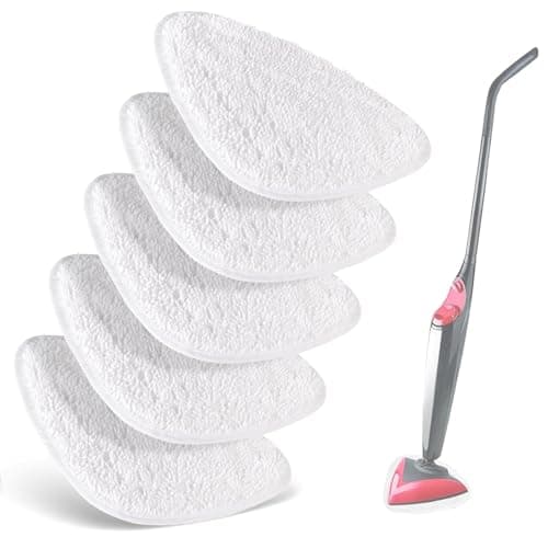 Image of 5 Pack Steam Mop Compatible with Vileda Steam Mop Head Replacement,Perfect fit Fine Microfibers Machine Washable Water Washing High-efficiency cleaning