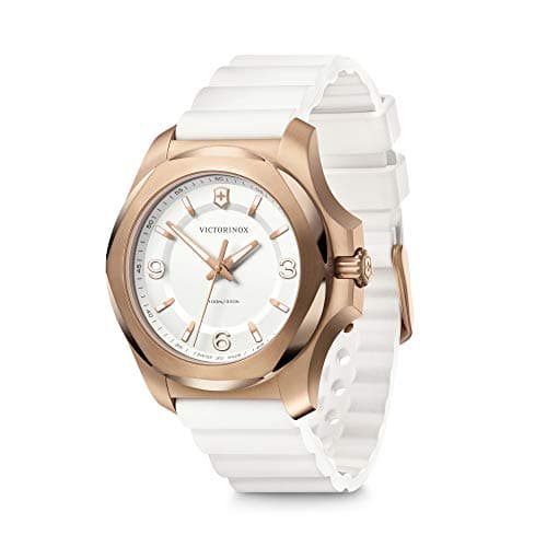 Image of Victorinox I.N.O.X. V Women's White Dial Watch with White Rubber Strap, 241954