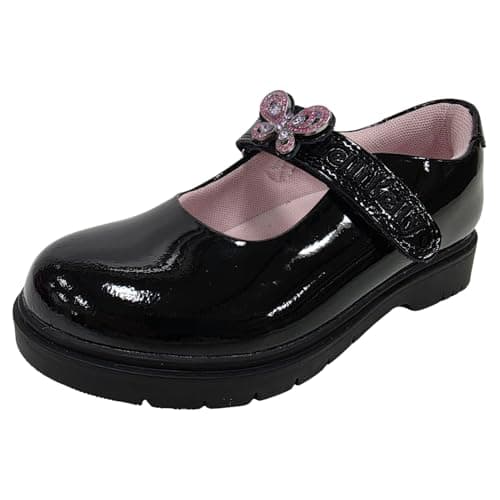 Image of Lelli Kelly LK8933 NE03 Melody 3 Black Patent School Shoes - 2 UK 34 EU