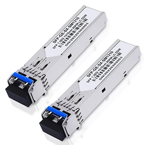 Image of toolco 2 Pack Gigabit SFP Module 1310nm-SMF 1000Base-LX for Cisco GLC-LH-SMD,Ubiquiti UniFi,Meraki MA-SFP-1GB-LX10,Intel,Fortinet,Mikrotik,Netgear,TP+D-Link TL-SM311LS Transceiver Up to 20 km