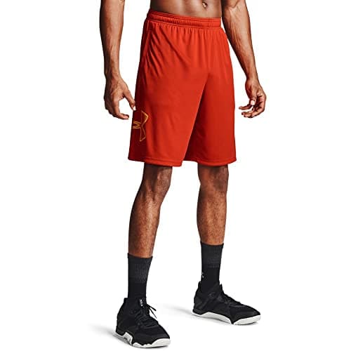 Image of Under Armour Tech Graphic Short, Running Shorts Made of Breathable Material, Workout Shorts with Ultra-light Design Men, orange (Rich Orange/Lunar Orange(830)), XXL
