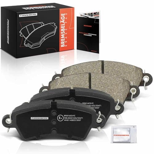 Image of Frankberg Brake Pad Set incl. 4x Pads Front Compatible with 206 CC 2D 206 Hatchback 2A/C 306 Cabriolet 7D N3 N5 306 Break 7E N3 N5 Replace# 425203,425152