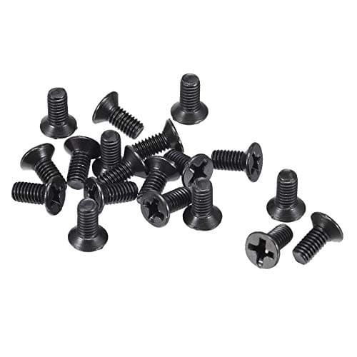 Image of sourcing map M3.5 x 8mm Phillips Screw Fastener Black for Laptop PC TV Fan Switch 50pcs
