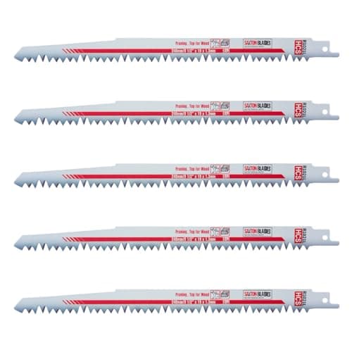 Image of 5x Saxton 240mm Reciprocating Sabre Saw Wood Blades R1021L fits Bosch, Dewalt, Makita