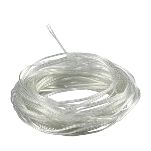 Image of ZoZoMaiy 15M Transparent Electrical Wire PVC Electrical Cable Electrical Wire Clear 2 Core Cable 28AWG Flat Wire Outer Diameter 1.6 * 3.2mm For Low Power Appliances LED Lamps Doorbell