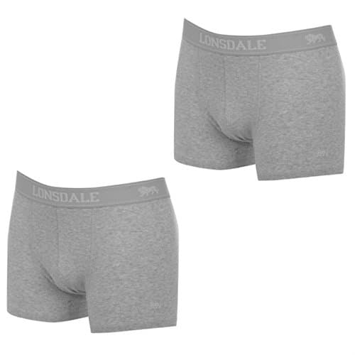 Image of Lonsdale Men's Boxer Shorts Pack of 2, gray, L