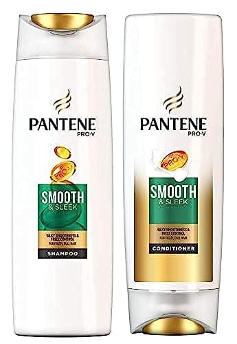 Image of Pantene Pro-V Smooth & Sleek Shampoo & Conditioner Set, 500ml and 350ml