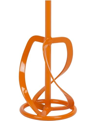 Image of REFINA MR3 120mm Mixing Paddle for Plaster, Render, Mortar & Adhesive Mixing - 600mm M14 Threaded Shaft Drill Mixer Attachment - German-Made Left-Hand Spiral Paddle Mixer for 20-25L Materials