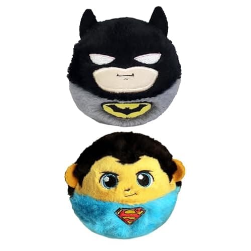 Image of TY Beanie Bouncers Batman & Superman 2-Pack – Soft Plush Toys for Kids – Bouncy Cuddly Toy Set – Collectible Plushies for Boys & Girls – Superhero Soft Toy Duo
