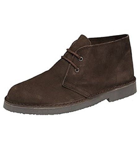 Image of Roamers Mens Dark Brown Original Suede Desert Boots UK 10