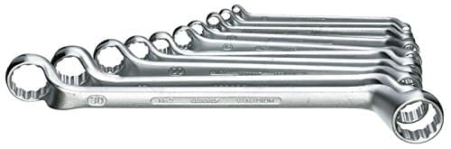 Image of Gedore 2-100 6-32 mm D838 Double Ended Ring Spanner Set - Silver (10-Piece)