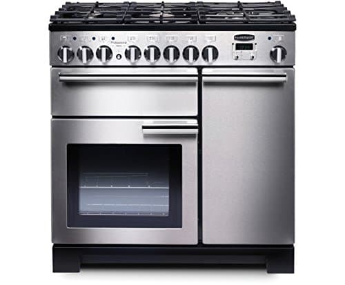Image of Professional Deluxe 90cm Dual Fuel Range Cooker - Stainless Steel