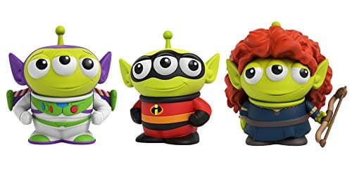 Image of Pixar Alien Remix Character Figures 3-Pack with Mr. Incredible from The Incredibles, Buzz Lightyear from Toy Story and Merida from Brave, Collectible in Retro fun Pizza Delivery for Ages 3 and Up