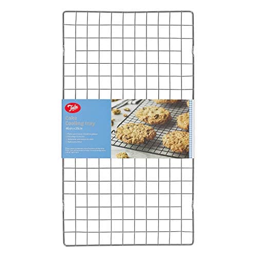 Image of Tala Traditional Chromed Metal Cake Cooling Rack, 46cm x 25cm with a Checkered Design for a Strong and surdy Hold, Perfect for Cooling Baked Goods, Oven Safe to high tempertures, BPA Free
