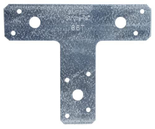 Image of Simpson Strong Tie 66T 14-Gauge 6 in. x 5 in. T Strap 10-per Box