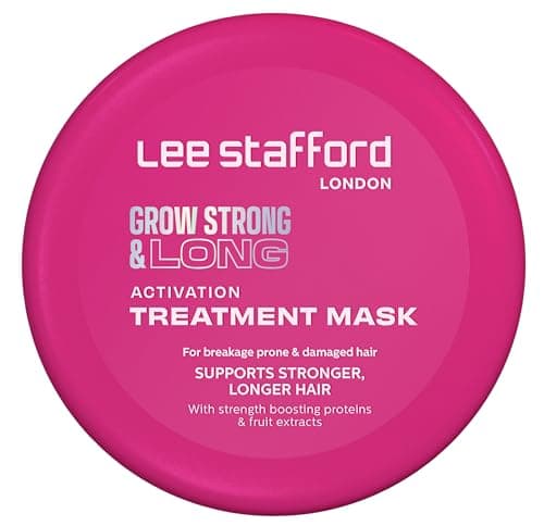 Image of Lee Stafford Hair Growth Mask | Grow Strong & Long Collection - Best Nourishing Treatment for Damaged, Dry Hair, Deep Conditioner Repair Cream, Pack with Thickening Proteins, 200 ml