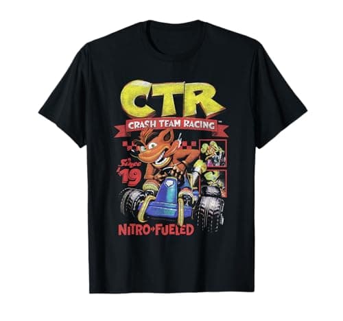 Image of Crash Bandicoot CTR Team Racing Nitro Fueled Video Game T-Shirt