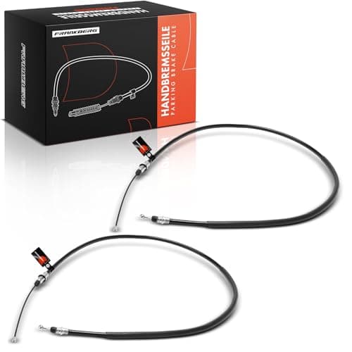 Image of Frankberg 2x Handbrake Cable Parking Brake Cable Rear Compatible with Interstar Bus X70 Movano Estate X70 Master II Bus JD Replace# 9111490