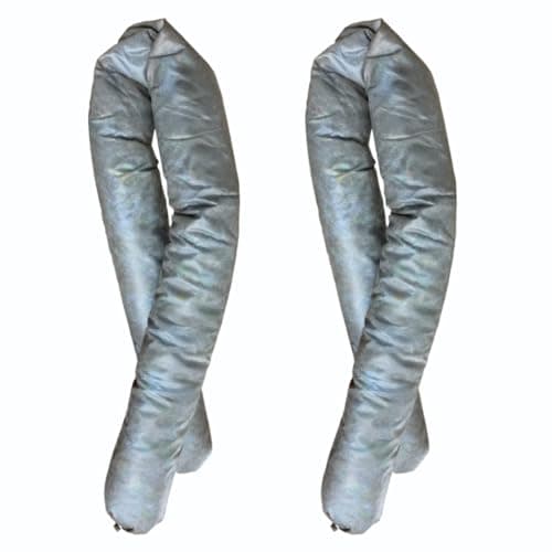 Image of BearTOOLS Spill Control Absorbent Sock, For Cleanup of Non-Aggressive Oil & Water Based Fluids, Indoor/Outdoor Use, Made in UK - 1.2M x 76MM, 8L Maximum Absorption Capacity (2-pack)