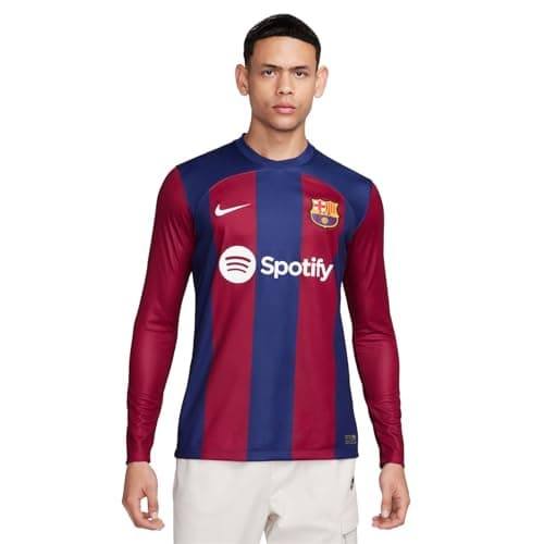 Image of FC Barcelona Season 2023/2024 Official Home Stadium Men's Nike T-Shirt XL